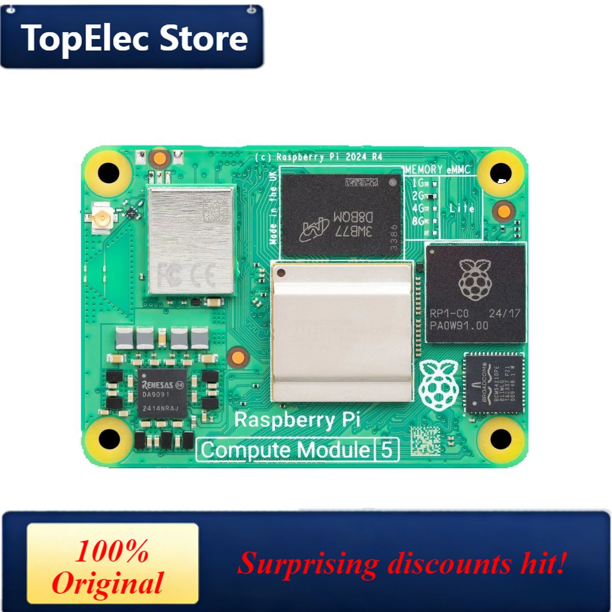 Placa de Desenvolvimento TopEl - Raspberry Pi 5 8Gb Board avaliação e preço